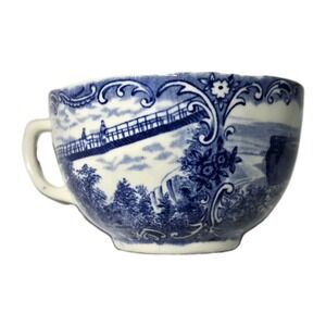VTG Old English Staffordshire Blue Coffee Tea Cup Lookout Mt. Rock City England